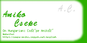 aniko csepe business card